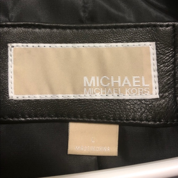 Michael Kors Black Genuine Motorcycle Jacket - Picture 6 of 8